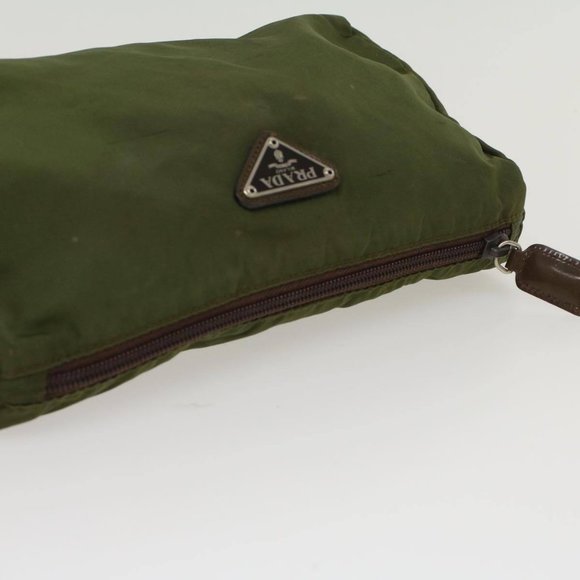 PRADA Pouch Nylon Green Auth yb246 - Picture 5 of 16